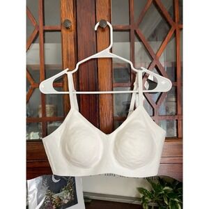 HONEYLOVE Size L White Comfort Flex Wirefree Bra Style LWBR0201